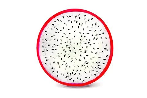 Dragon Isolated Fruit with white background and shadow Foto stock