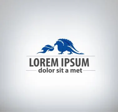 Dragon label Stock Illustration