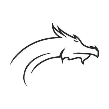 Dragon logo template 스톡 일러스트