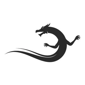 Dragon logo template 스톡 일러스트