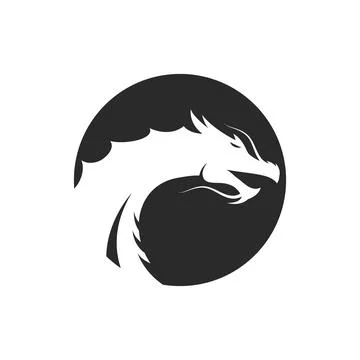 Dragon logo template 스톡 일러스트