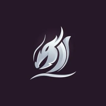 Dragon logo vector design template, dragon icon. Illustrazione stock