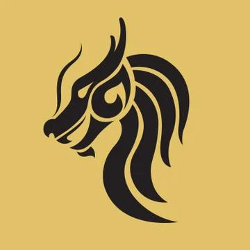 Dragon logo vector design template, dragon icon. Stock Illustration