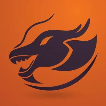 Dragon logo vector design template, dragon icon. Stock Illustration