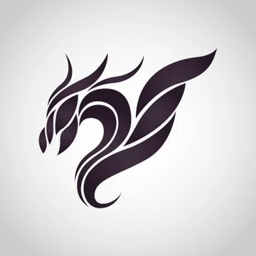 Dragon logo vector icon design Stock Illustration