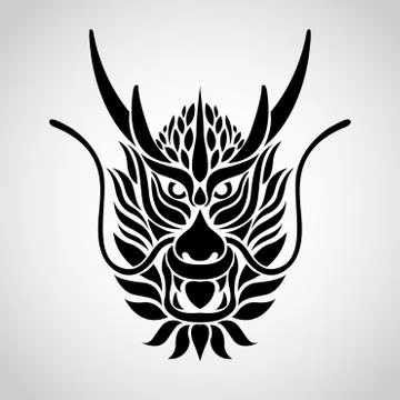 Dragon logo vector icon illustration Stock Illustration