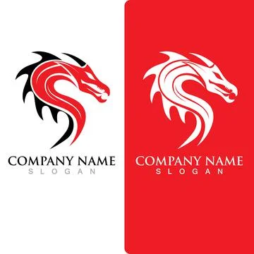 Dragon logo vector icon illustration design Stock Illustration