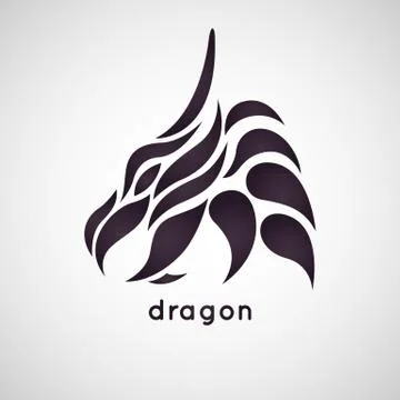 Dragon logo vector Illustrazione stock