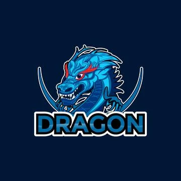 Dragon Logo vector template, Mascot Dragon suitable for Gaming, E-sport logo, Stock Illustration