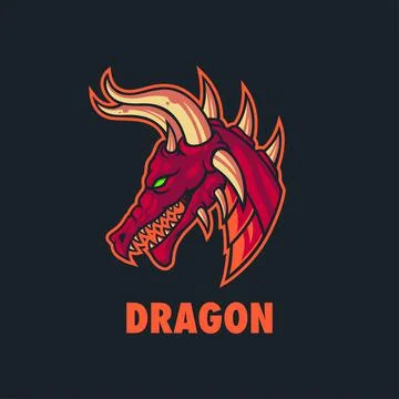 DRAGON MASCOT LOGO Stock Illustration