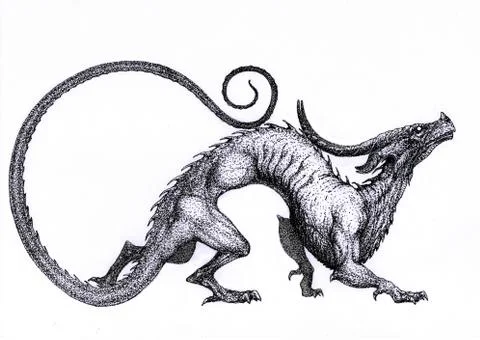 Dragon monster beast Stock Illustration