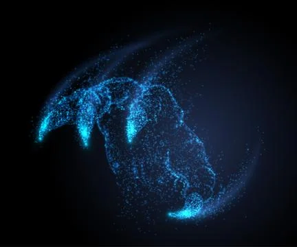 Dragon monster claw, attack. Vector illustration. Stock Illustration