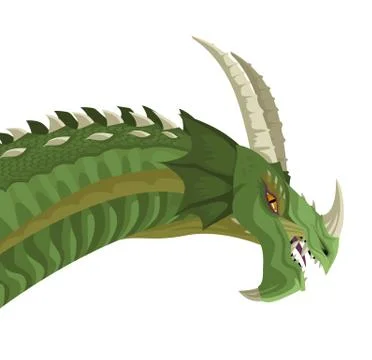 Dragon monster head Stock Illustration