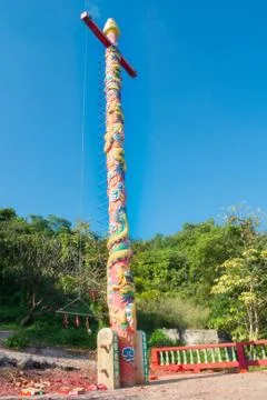 Dragon pillars Stock Photos