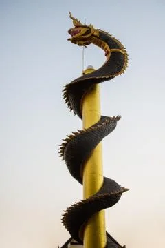 Dragon pillars Stock Photos