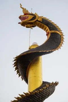 Dragon pillars Stock Photos