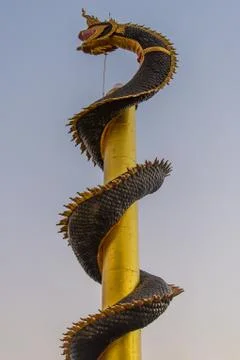 Dragon pillars Stock Photos