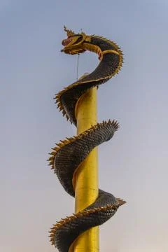 Dragon pillars Stock Photos