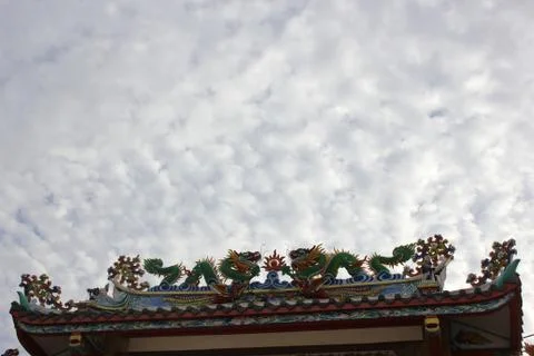 Dragon on a pole Stock Photos