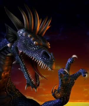 Dragon Portrait Stock Illustration