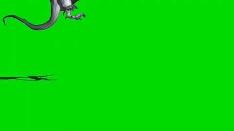 Dragon Roaring on Green Screen 03 Stock Footage 237155866