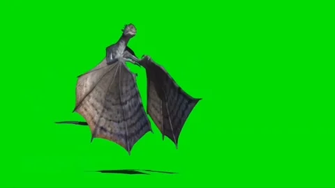 Dragon Roaring on Green Screen Stock Footage 222495269
