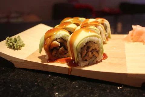 Dragon Roll Sushi Stock Photos