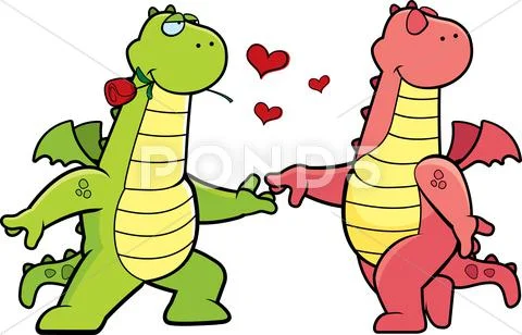 Dragon Romance Stock Illustration