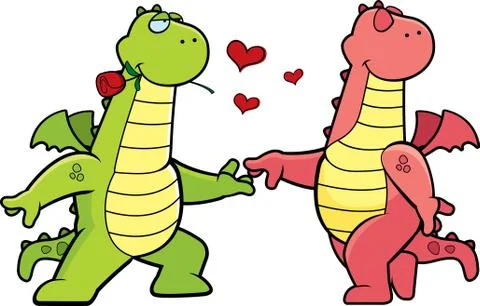 Dragon Romance Stock Illustration