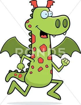 Dragon Running Stock Illustration