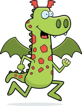 Dragon Running Stock Illustration