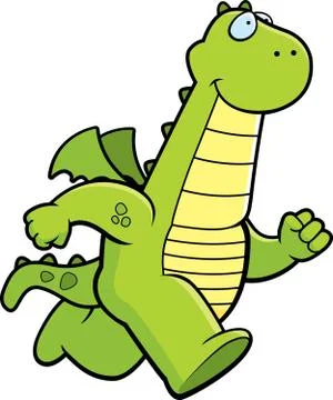 Dragon running Ilustração Stock