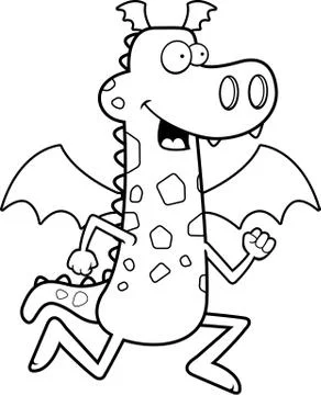 Dragon Running Ilustração Stock