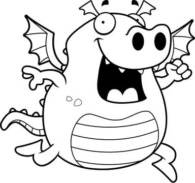 Dragon Running Ilustração Stock