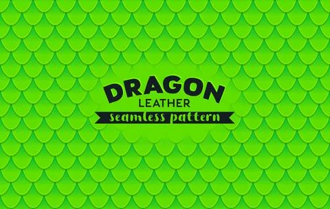 Dragon scale seamless pattern. Green Seamless texture background Illustrazione stock