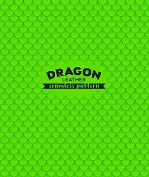 Dragon scale seamless pattern. Green Seamless texture background Stock Illustration