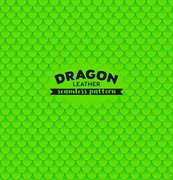 Dragon scale seamless pattern. Green Seamless texture background 스톡 일러스트