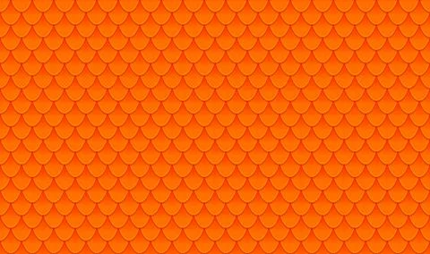 Dragon scale seamless pattern. Orange Seamless texture background Stock Illustration
