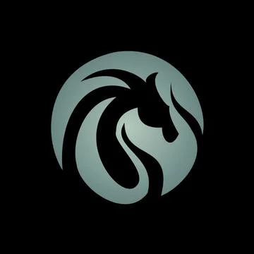 Dragon in shadow logo Ilustração Stock