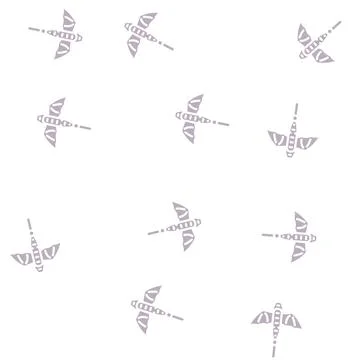 Dragon shape kite glyph vector seamless pattern 스톡 일러스트