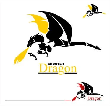 Dragon. SHOOTER DRAGON Stock Illustration