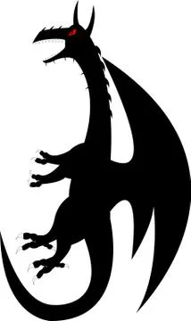 Dragon side view. Stockillustratie