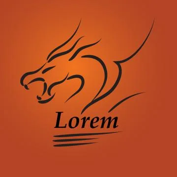 Dragon sign Stock Illustration