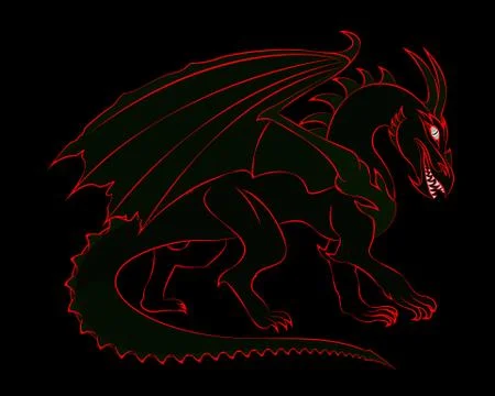 Dragon Silhouette Stock Illustration