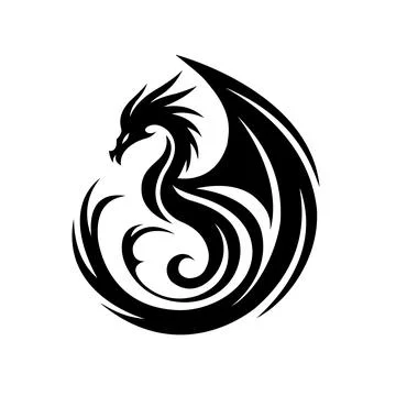 Dragon Silhouette Vector Stock Illustration