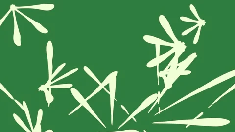 Dragon silhouettes dots an image of lines paint streaks figure cartoonish Stock Footage 335978295