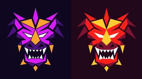 Dragon simple polygonal icon. Stock-Illustration