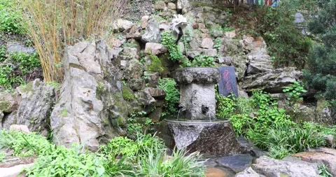 Dragon Spring (or Lung Quan in Chinese) near Dishui Cave or Dripping Water .. Stock Footage 238653944