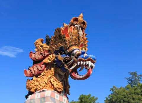 Dragon Statue, Bali Stock Photos