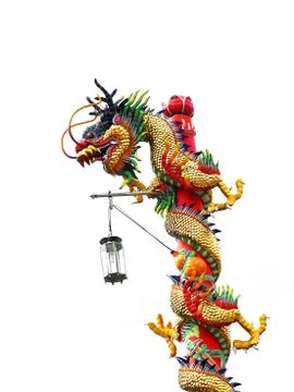 Dragon statue close up Stock Photos